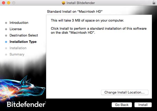 Step 3 - Start Installation Start Installation Bitdefender Antivirus for Mac will be installed in Macintosh