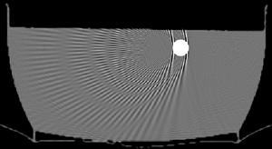 For phantom 2, dark streaks can be seen connecting edges with equally-signed gradients, while white streaks can be seen connecting edges with opposite gradients.