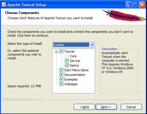 If you don t have Tomcat 6.0 installed, click the Install Tomcat 6.0 button. 3. The Tomcat License Agreement dialog box appears. Click I Agree to continue. 4.