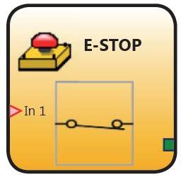 MSD Configuration Software FUNCTION BLOCKS INPUT OBJECTS E STOP (emergency stop) Verifies