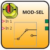 MSD Configuration Software FUNCTION BLOCKS INPUT OBJECTS MOD-SEL (safety selector) Verifies the status of the inputs from a mode