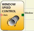 SPEED CONTROL Verifies the  WINDOW SPEED CONTROL Verifies the speed of a device generating an output 1 (TRUE) when the speed is