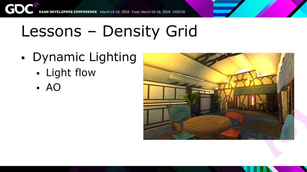Grids are very good for dynamic lighting- many modern lighting techniques simulate light flow over a grid, and we additionally have densities