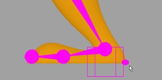As you're positioning the leg widgets, pay close attention to the arrow that points out of the knee widget. This arrow indicates the direction that the knee will bend in.