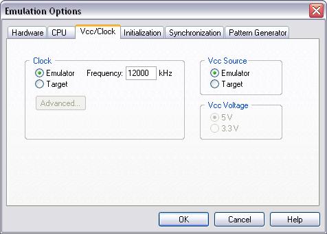 2.3 Power Source and Clock The Vcc/Clock Setup page determines the CPU's power and clock source.