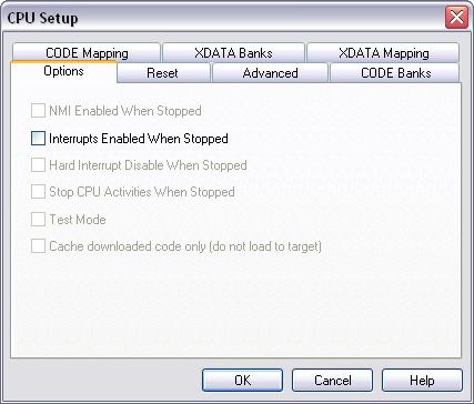 3 Setting CPU options 3.1 CPU Options The CPU Setup, Options page provides some emulation settings, common to most CPU families and all emulation modes.