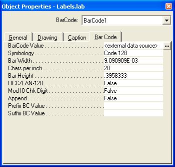 It is on this template that you can select what data from Label Lin k is used to generate labels, as well as where it will appear on the labels.