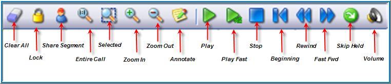 PLAYBACK CONTROLS The playback controls are located in the Detailed View section of the client application.
