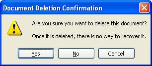 DELETE PERMANENTLY You can delete a call from any folder if you have permission to do so (permissions are assigned by the Administrator).