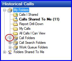 A plus sign indicates the folder can be expanded to display the folders under