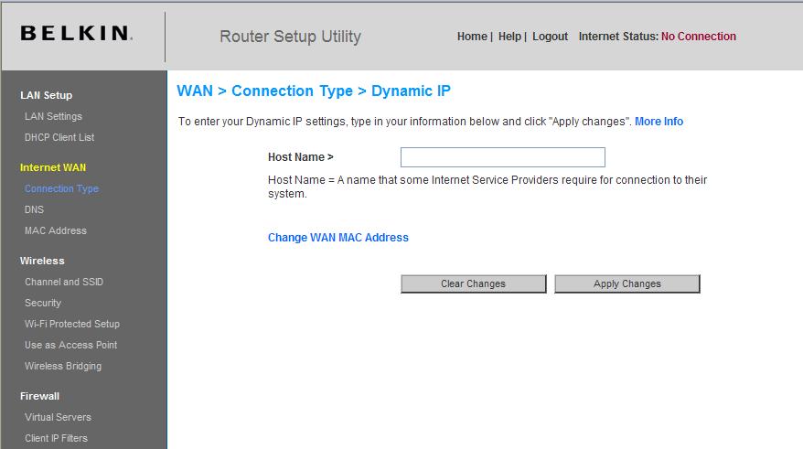 Alternate Setup Method Setting your Internet Service Provider (ISP) Connection Type to Dynamic IP A dynamic connection type is the most common connection type used with cable modems.