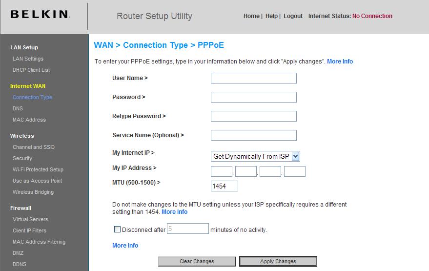 Alternate Setup Method Setting your ISP Connection Type to PPPoE Most DSL providers use PPPoE as the connection type.