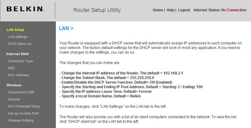 Using the Web-Based Advanced User Interface Using your Internet browser, you can access the Router s Web-Based Advanced User Interface. In your browser, type 192.