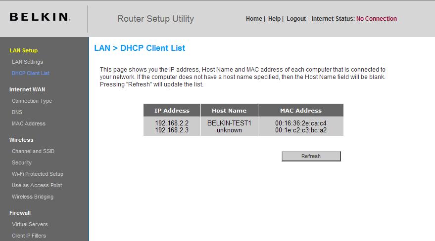 Using the Web-Based Advanced User Interface 5. Lease Time The length of time the DHCP server will reserve the IP address for each computer. We recommend that you leave the lease time set to Forever.