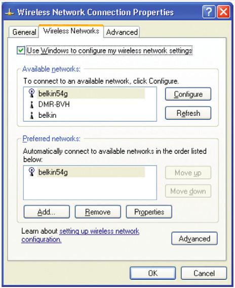Using the Web-Based Advanced User Interface Setting up WPA for Wireless Desktop and Wireless Notebook Cards that are NOT Manufactured by Belkin If you do NOT have a Belkin WPA Wireless Desktop or