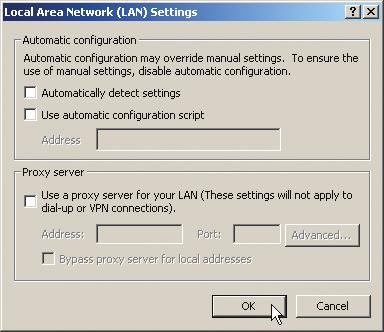 Recommended Web Browser Settings 3. Under the Internet Options screen, click on Connections and select LAN Settings. 4.