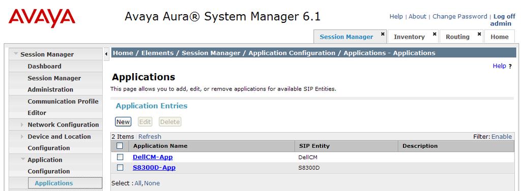 Application Editor section o Name Enter name for the application. o SIP Entity Select the SIP Entity for Communication Manager defined in Section 5.3.