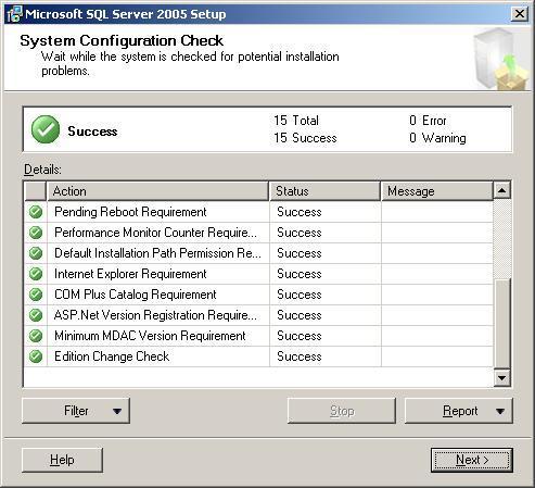 Step 6 System Configuration Check If the configuration check is completed successfully (Success appears in the top panel,