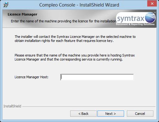 Step 5 Connecting to Licensing Service In Licence Manager Host field, enter the machine name which has