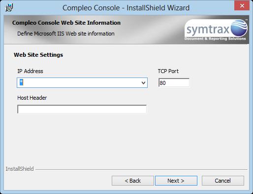 Step 7 Destination Folder By default, the application will be installed in C:\Program Files (x86)\symtrax\compleo Console\ To change the folder location, click on "Change" and select a folder where