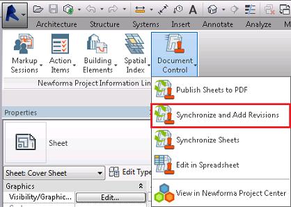 To synchronize sheets and publish PDFs Newforma Project Information Link Quick Reference Guide The Synchronize and Add Revisions process