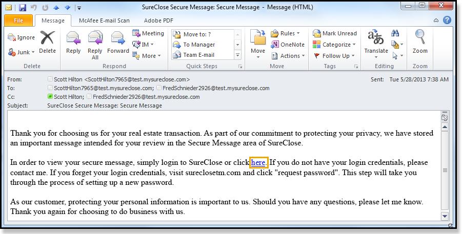 The sender can use this information to decide how to proceed: Click OK to send the secure message to all recipients that have login access.