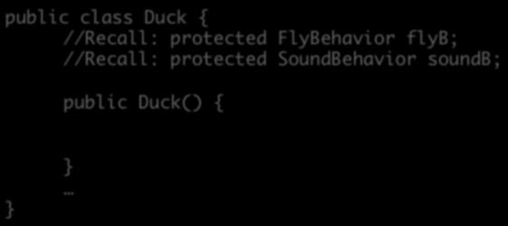 Duck() { What do we need to do in here?