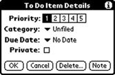 Tomorrow -Automatically inserts tomorrow s date in the Due Date field. One week later - Automatically inserts the date. No Date - Default option of no date in the Due Date field.