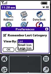Changing the Launcher Display By default, the applications are represented by an icon. The applications can also be represented in a list format or in different sized icons.