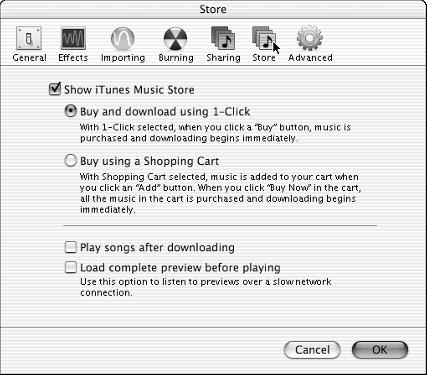 22 Buying Music Online from Apple After you set up an account, you can sign into the itunes Music Store at any time to buy music, view or change the information in your account, and see your purchase