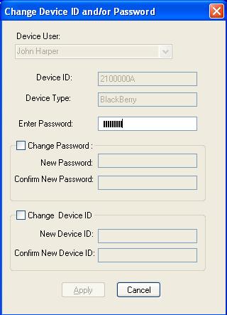 Figure 17: Change PIN and Password