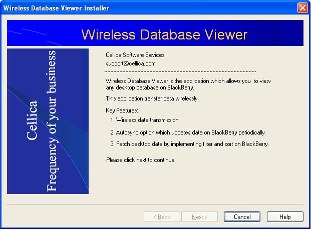 2 INSTALLATION User Guide 2.1 Desktop Installation You should download WirelessBBDBViewer.exe file if you have not done it already. Please make sure that your computer is connected to the Internet.