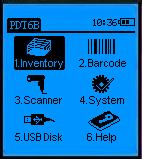1) Inventory-taking Data Terminal In this mode, the terminal PDT-6B works as a portable laser barcode scanner and collects the data based on an imported and formatted data base which can support up