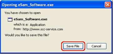 The following dialog boxes will appear: FIREFOX Click Save File.