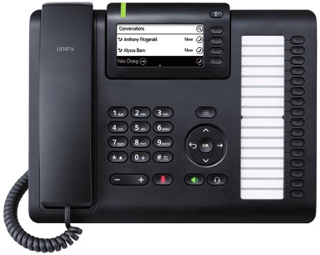 Phone models OpenScape Outstanding voice quality, an extensive scope of features and a two-line display make this device the ideal choice for users with UC/CTI support.
