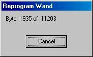Before reprogramming or reinitializing, the wand should be reset. Follow the instructions below in the section entitled Hard Resetting the Wand II to reset it.