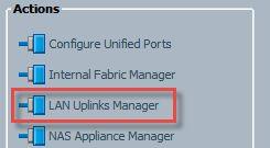 Fabric Interconnect Ports Configure the fabric interconnect DataStream Switch connected ports as Uplink Ports. Do the following on both fabric interconnects (continuing from above instructions): 1.