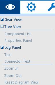 The View menu consists of eleven options to manage the views: 7.2 View Menu--Panels This main panel, whether in Gear View or Tree View shows your current inventory.
