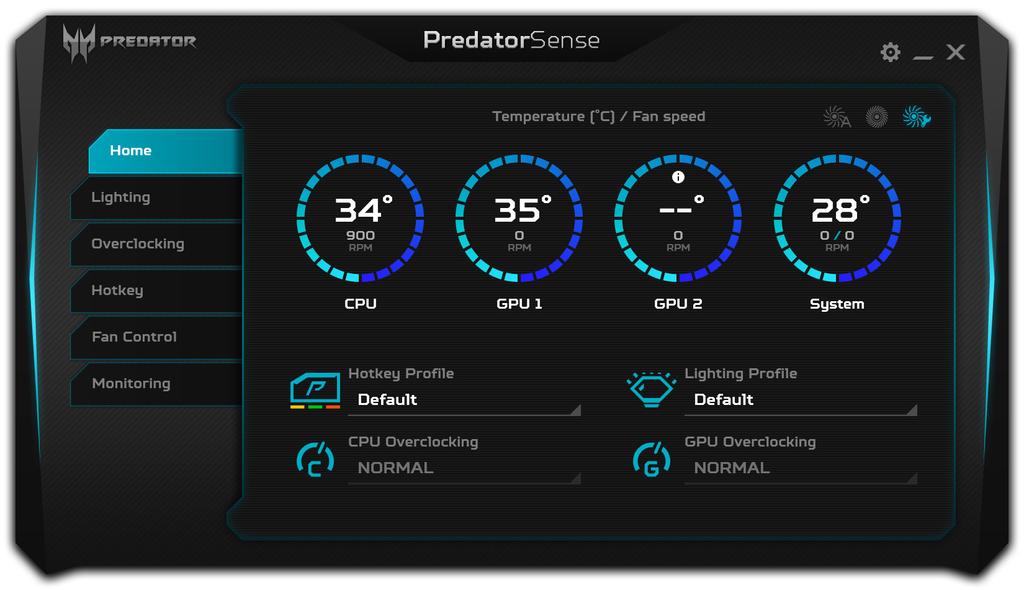 44 - PredatorSense P REDATORS ENSE PredatorSense helps you to gain the edge in your games by allowing you to overclock processors, record macros, and assign them to programmable keys.