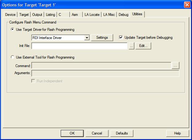 (2) Keil Vision3 Integrated Development Environment Hit the Settings option and
