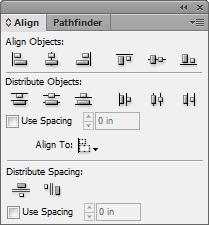 6. Choose Window > Object & Layout > Align to display the Align panel (Figure 10). 7.