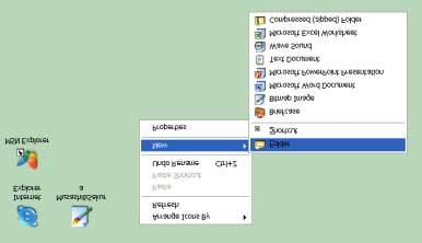 Creating a new folder 1) Right-click on the mouse.