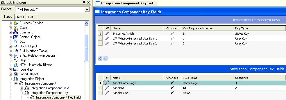 Integration Objects About Integration Component Keys If a Status Key is not defined for the Integration Component then neither the component nor any of its children are included in the returned