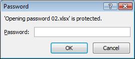 Removing an password from a workbook. Open a workbook called Opening password 02.