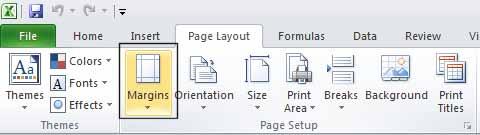 Setup & Printing Issues Worksheet margins Open a workbook called Print setup.