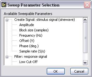 Chapter 6 Performing Sweep Measurements 3. Click the Add Step button, shown at left, and select Operations»Sweep. 4.