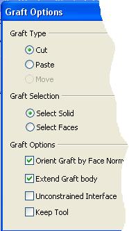 Notice that you now have six tooling bodies nested in the cutouts. Now, click on the GRAFT Icon. A Dialog Box appears.