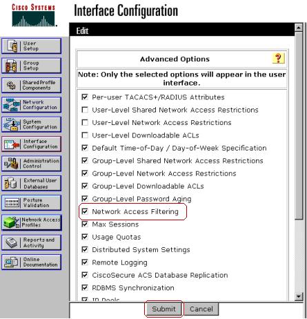 Network Access Filtering Earlier it was mentioned that Network Access Profiles use three request characteristics to classify incoming access requests one of which is Network Access Filtering.