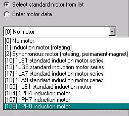 Support for new HW (2) Extension of the motor spectrum The 1LE motors are now also stored with their motor data in