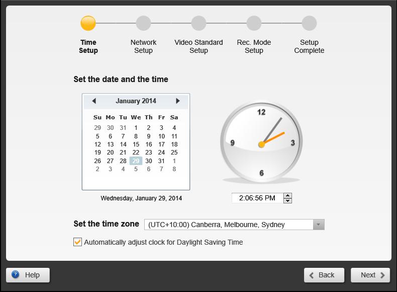 3 3 Quick Configuration Guide Time Setup Set the system date and time.